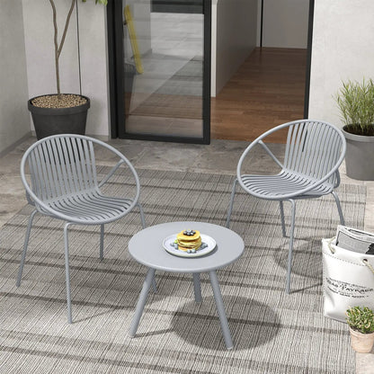3 Piece Patio Conversation Set and Round Table