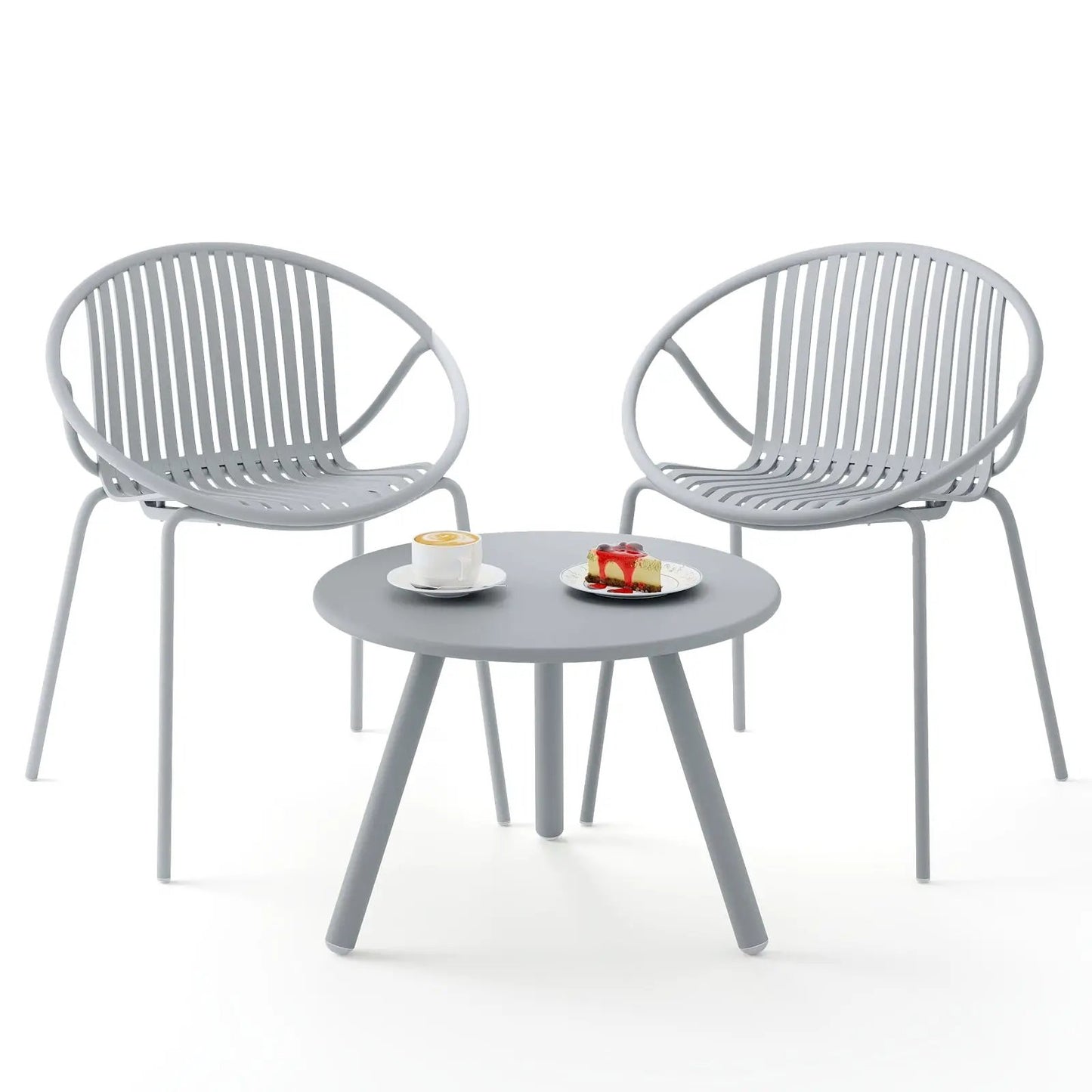 3 Piece Patio Conversation Set and Round Table