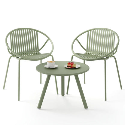 3 Piece Patio Conversation Set and Round Table