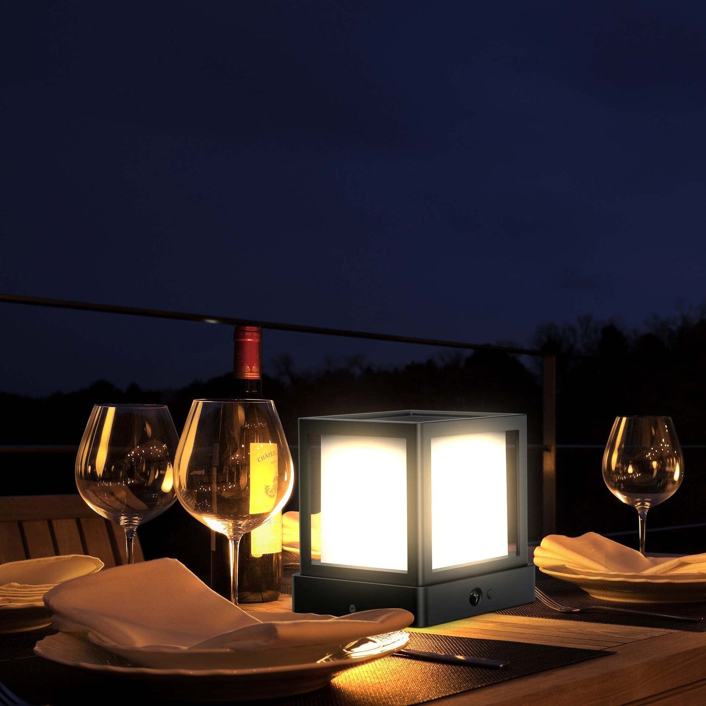 Cube-1000 Outdoor Landscape / Post-Cap Solar Light | Dusk to Dawn