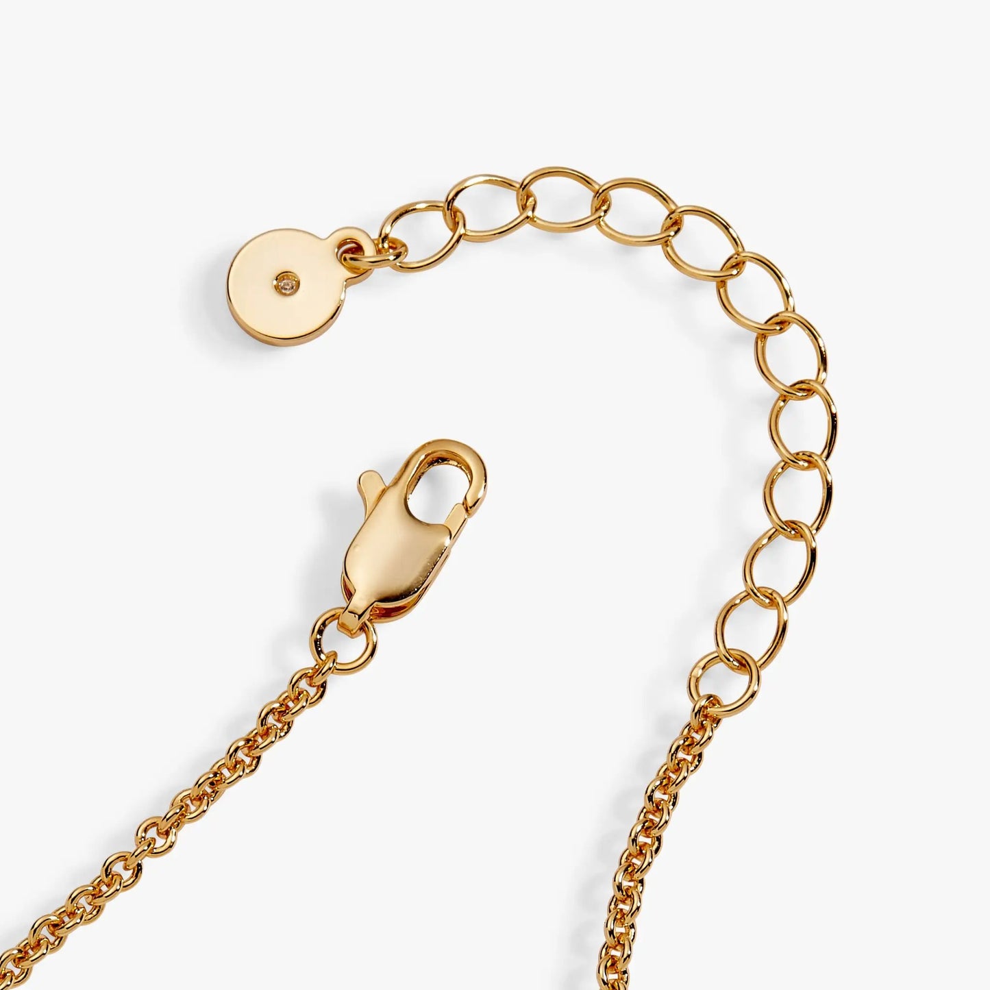 Taco Inline Charm Bracelet by ALEX AND ANI, gold-tone chain with round disk charm and crystal on Tampa Home & Garden Store