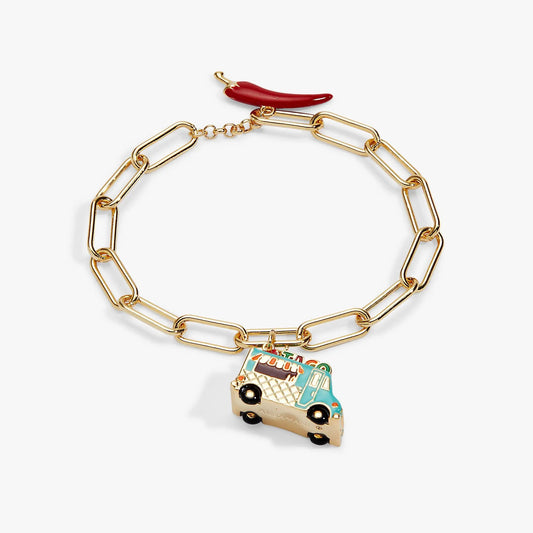Taco Truck Toggle Bracelet by ALEX AND ANI gold-tone chain with taco truck charm on Tampa Home & Garden Store