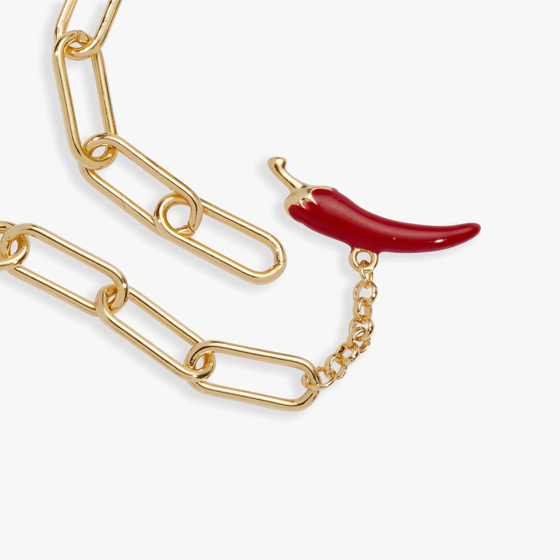 Taco Truck Toggle Bracelet gold-tone chain with red chili pepper charm by ALEX AND ANI on Tampa Home & Garden Store