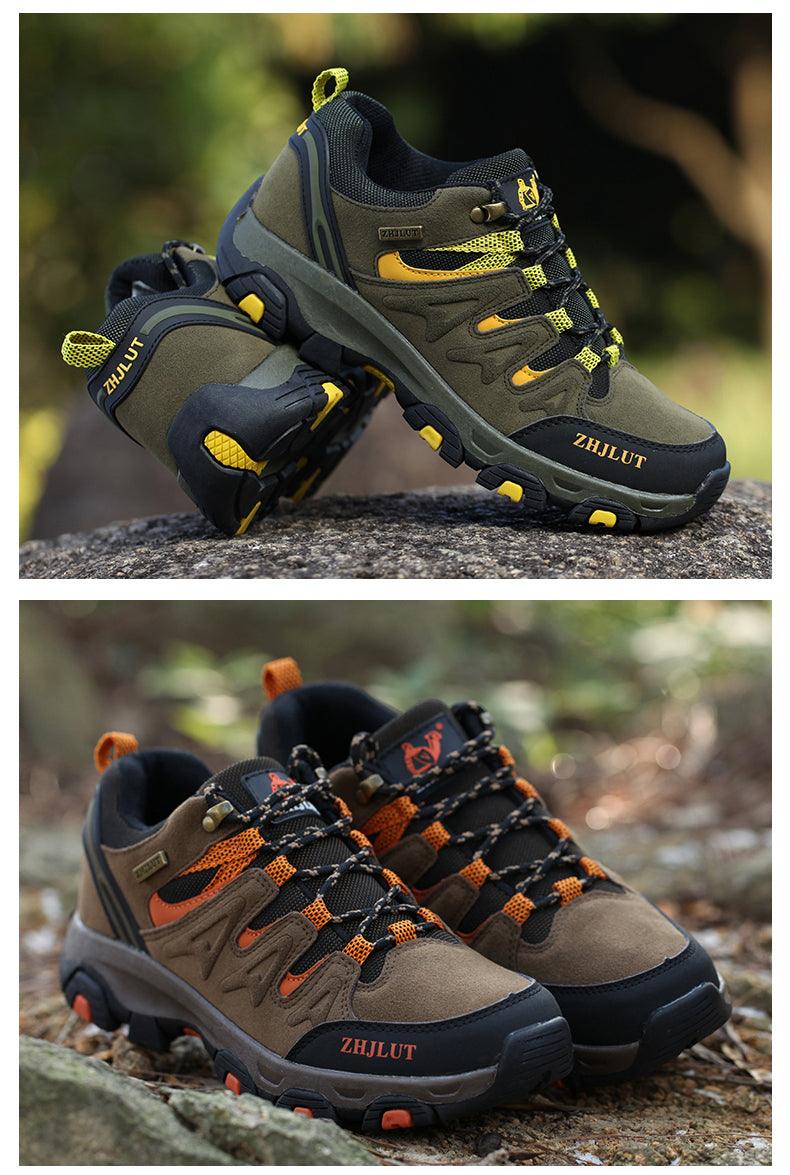 Waterproof tactical hiking shoes olive green with yellow accents ZHJLUT low-top boots on Tampa Home & Garden Store
Waterproof hiking shoes brown with orange accents ZHJLUT rugged boots on Tampa Home & Garden Store