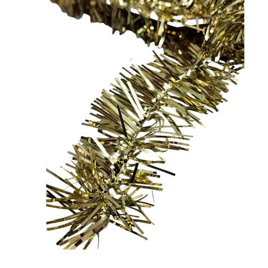 40 Feet Metallic Tinsel Garland - Gold - Tampa Home & Garden Store