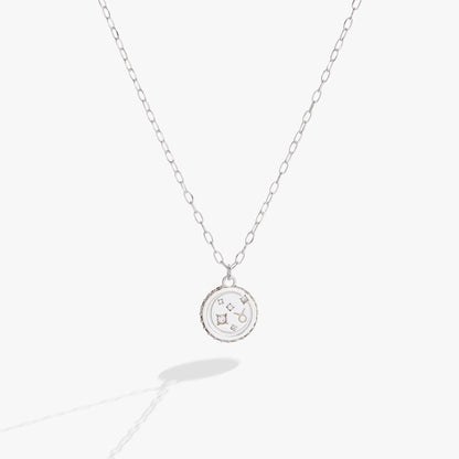 Alex and Ani Taurus Zodiac Necklace with silver chain and round pendant on Tampa Home & Garden Store