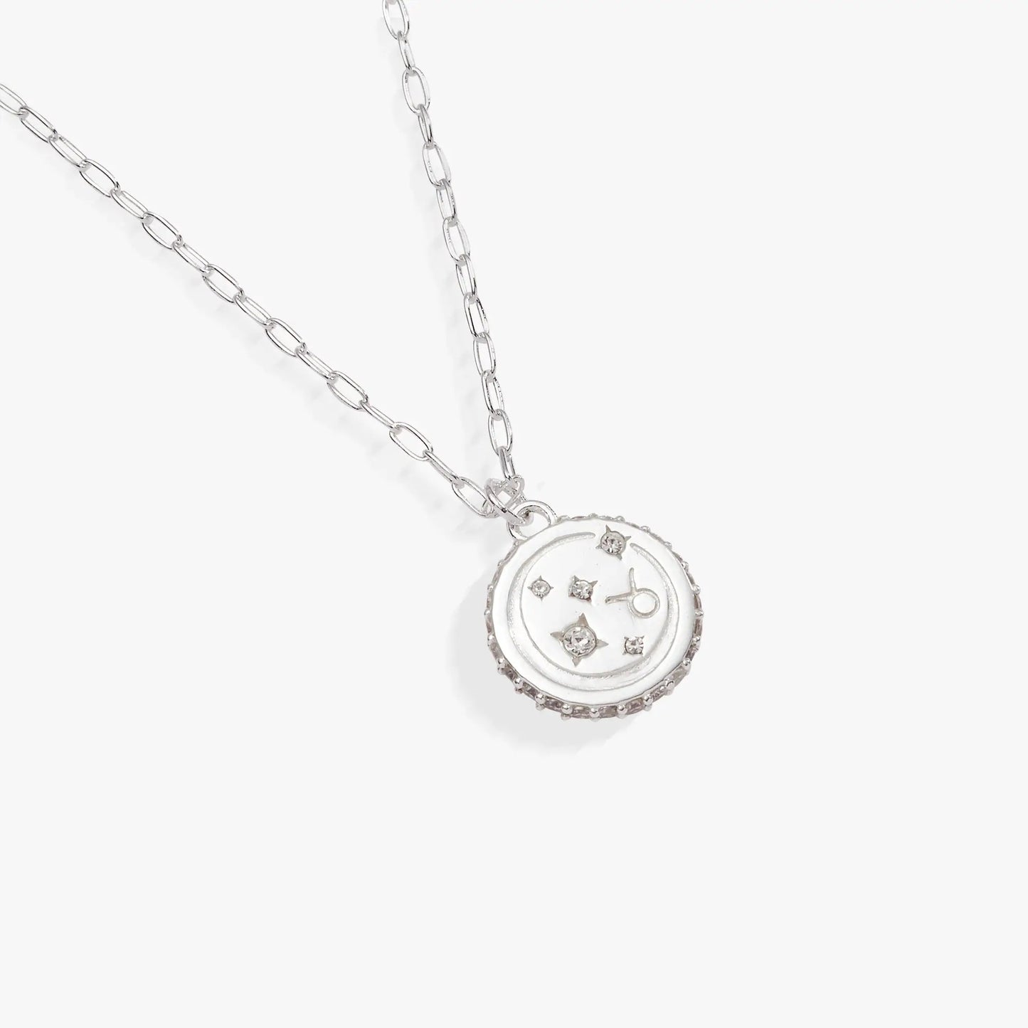 Taurus Zodiac Precious Necklace Alex and Ani, silver-tone pendant with Taurus symbol and crystals on Tampa Home & Garden Store