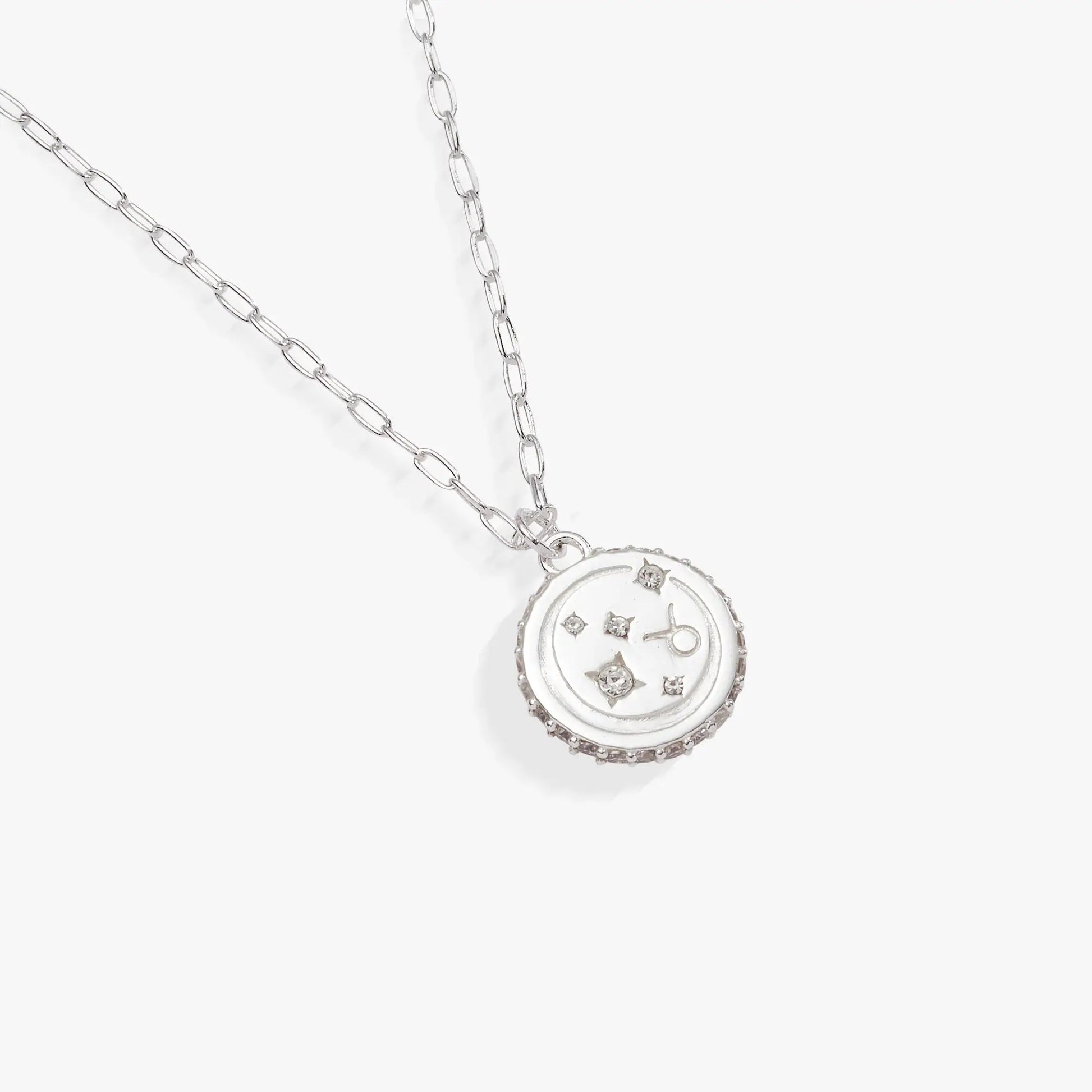Taurus Zodiac Precious Necklace Alex and Ani, silver-tone pendant with Taurus symbol and crystals on Tampa Home & Garden Store