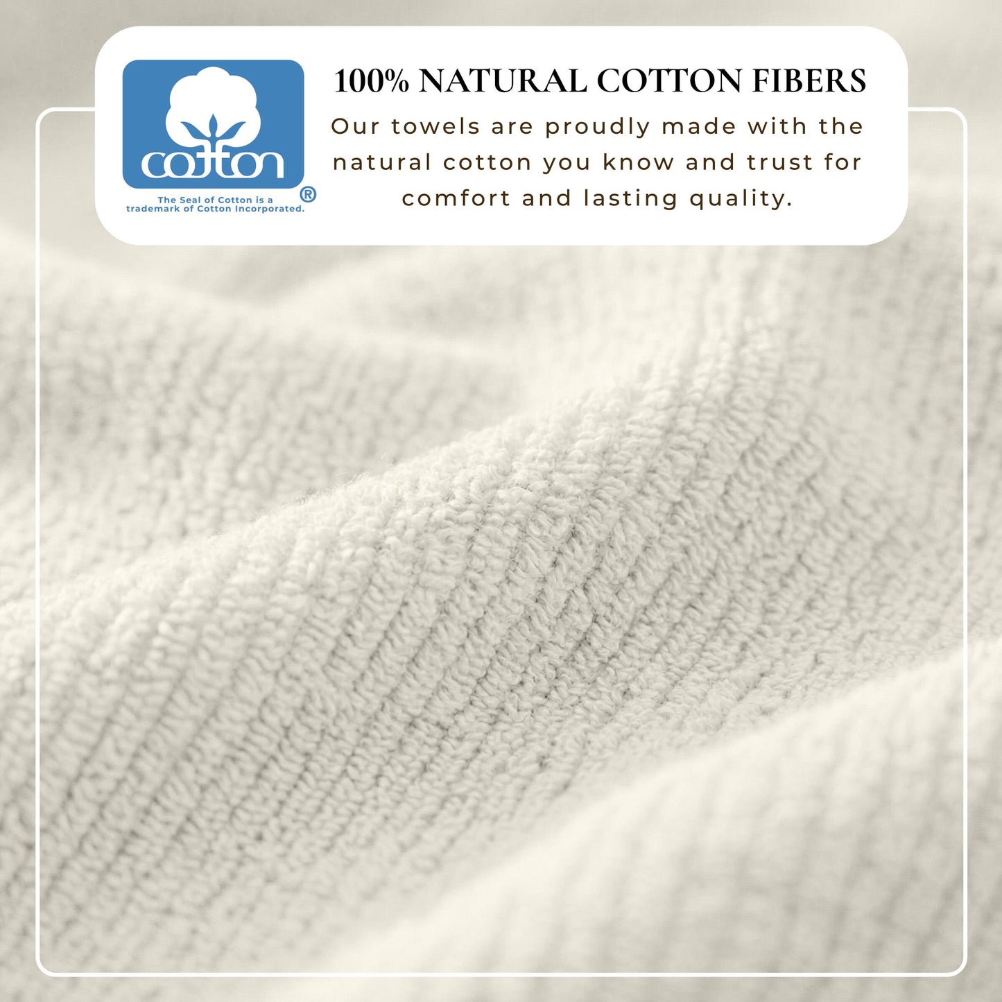 Turkish Cotton Ribbed Bath Towel Set and 6 Pieces