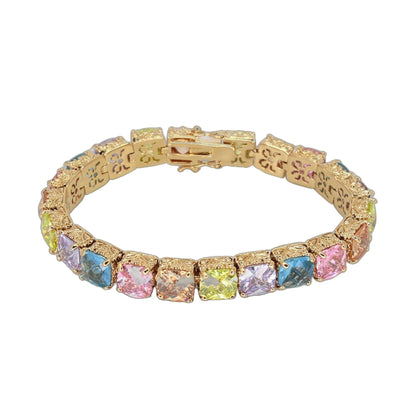 Lga Vintage Bracelet gold-tone links with multicolor crystals Lauren G Adams on Tampa Home & Garden Store