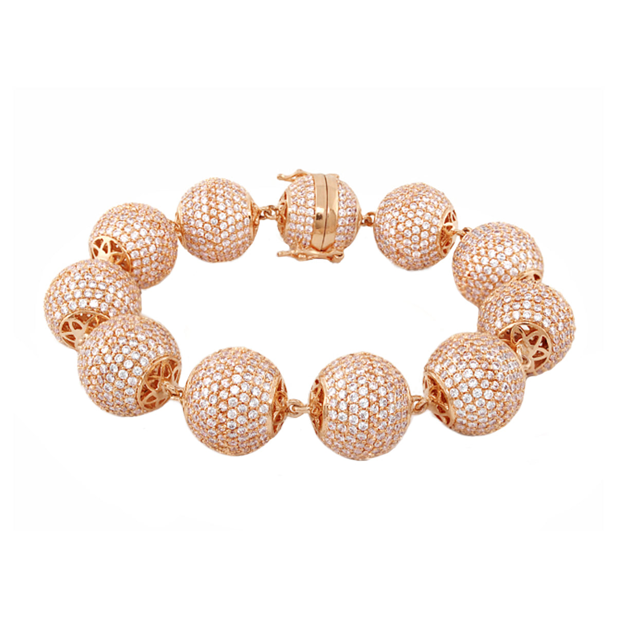 Shimmer and Glimmer Pave Ball Bracelet rose gold pavé crystals Lauren G Adams, Bracelets on Tampa Home & Garden Store