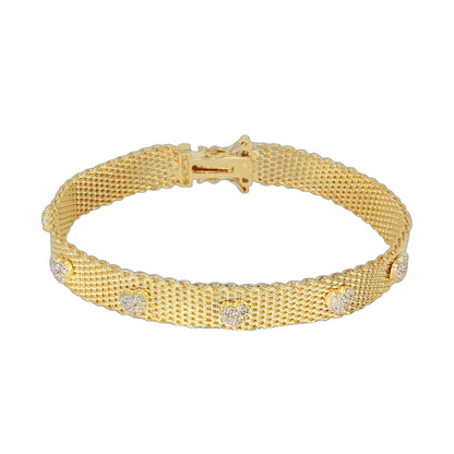 Cz Mesh Bracelet gold-tone mesh bracelet with crystal end caps by Lauren G Adams on Tampa Home & Garden Store
