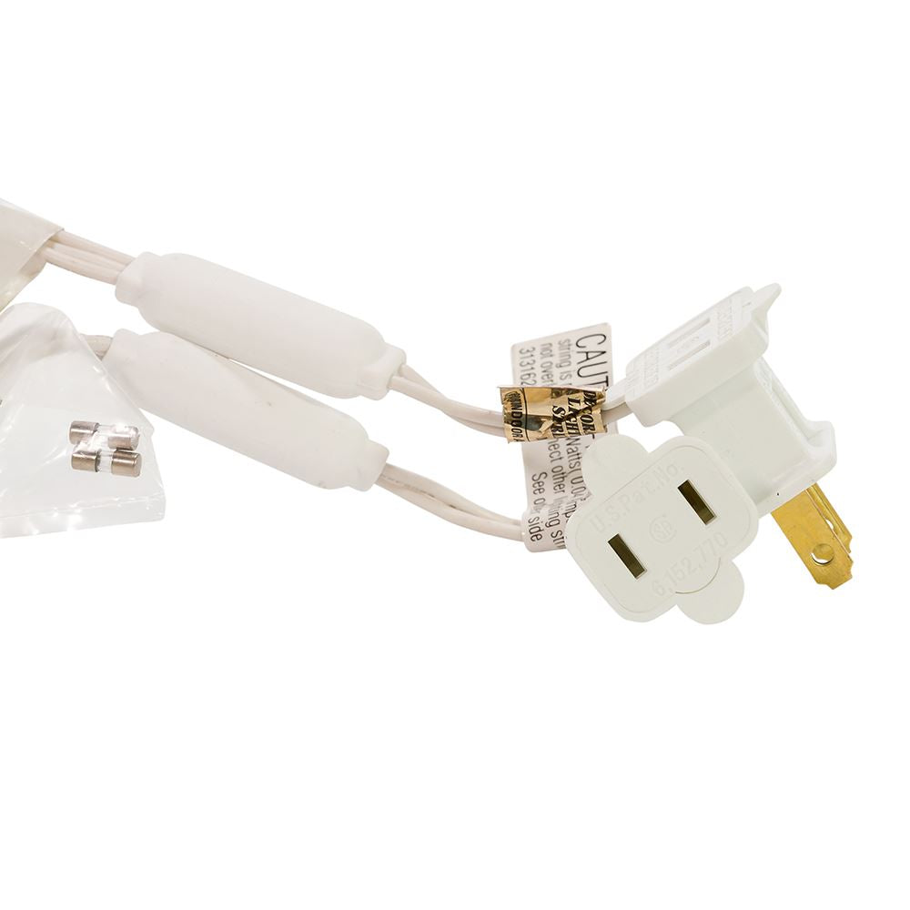 50-Light 5mm warm white LED light set on white wire with plug The Country Christmas Loft on Tampa Home & Garden Store