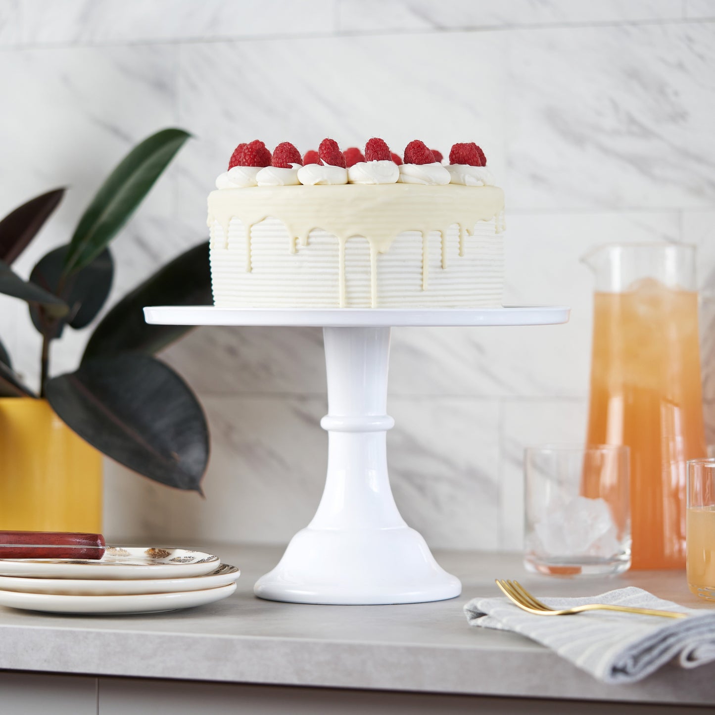 White Melamine Cake and Dessert Display Stand