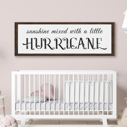Sunshine Mixed With A Little Hurricane Sign II canvas art in wood frame by Tailored Canvases on Tampa Home & Garden Store