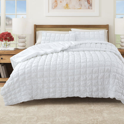 Soft Marshmallow Texture Quilt Set and Bedding