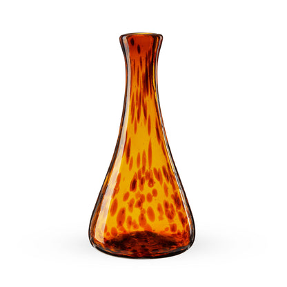 Hand Blown Recycled Glass Amber Wine Decanter