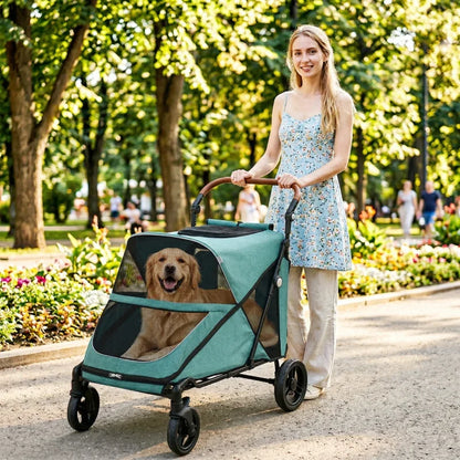 Dog Stroller for large dogs teal all-terrain spring suspension by Furr Baby Gifts on Tampa Home & Garden Store