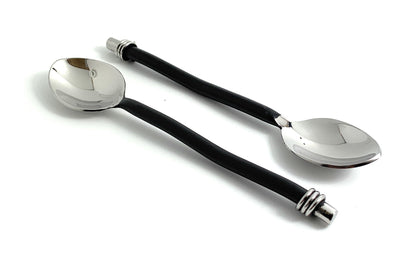 Vibhsa black stainless steel teaspoons set of 6 with polished bowls on Tampa Home & Garden Store
