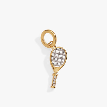 Two Tone Interchangeable Tennis Racket Charm