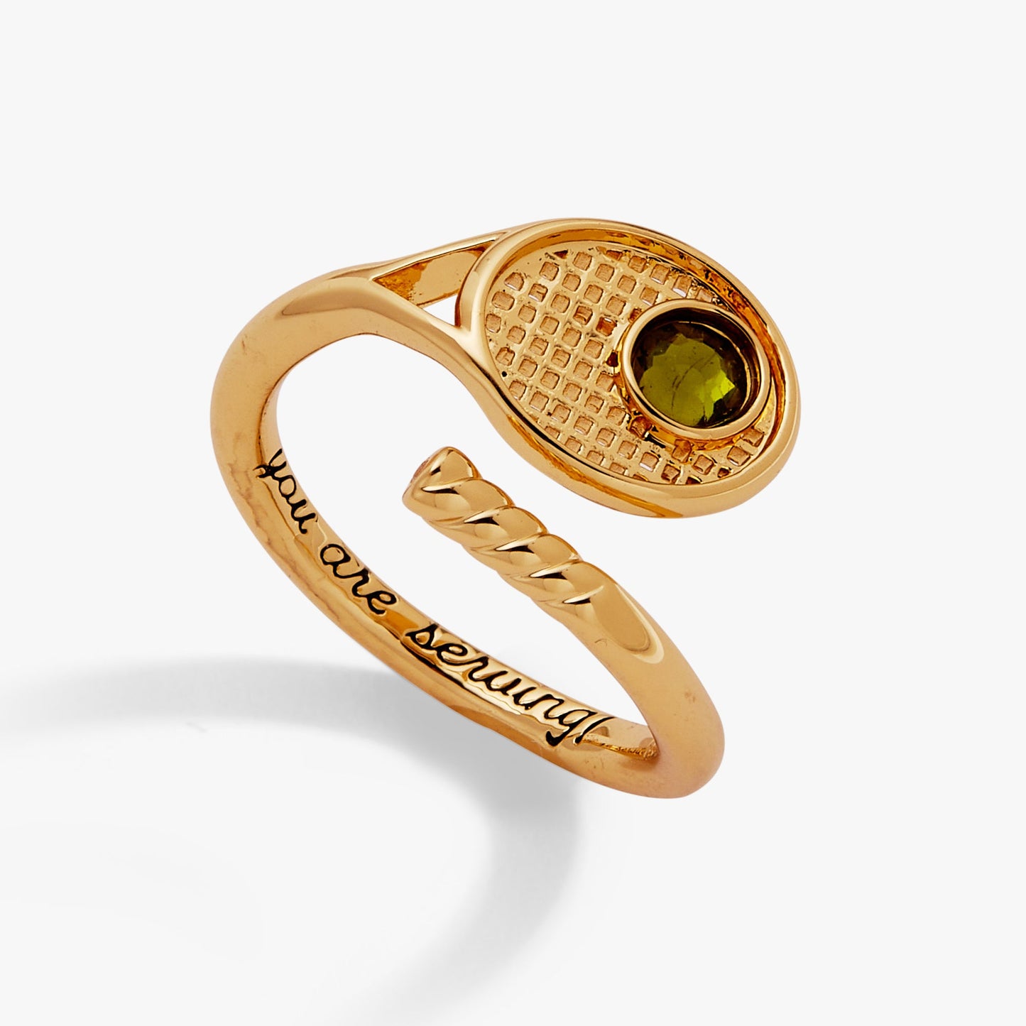 Tennis Racket Delicate Wrap Ring and a Gift