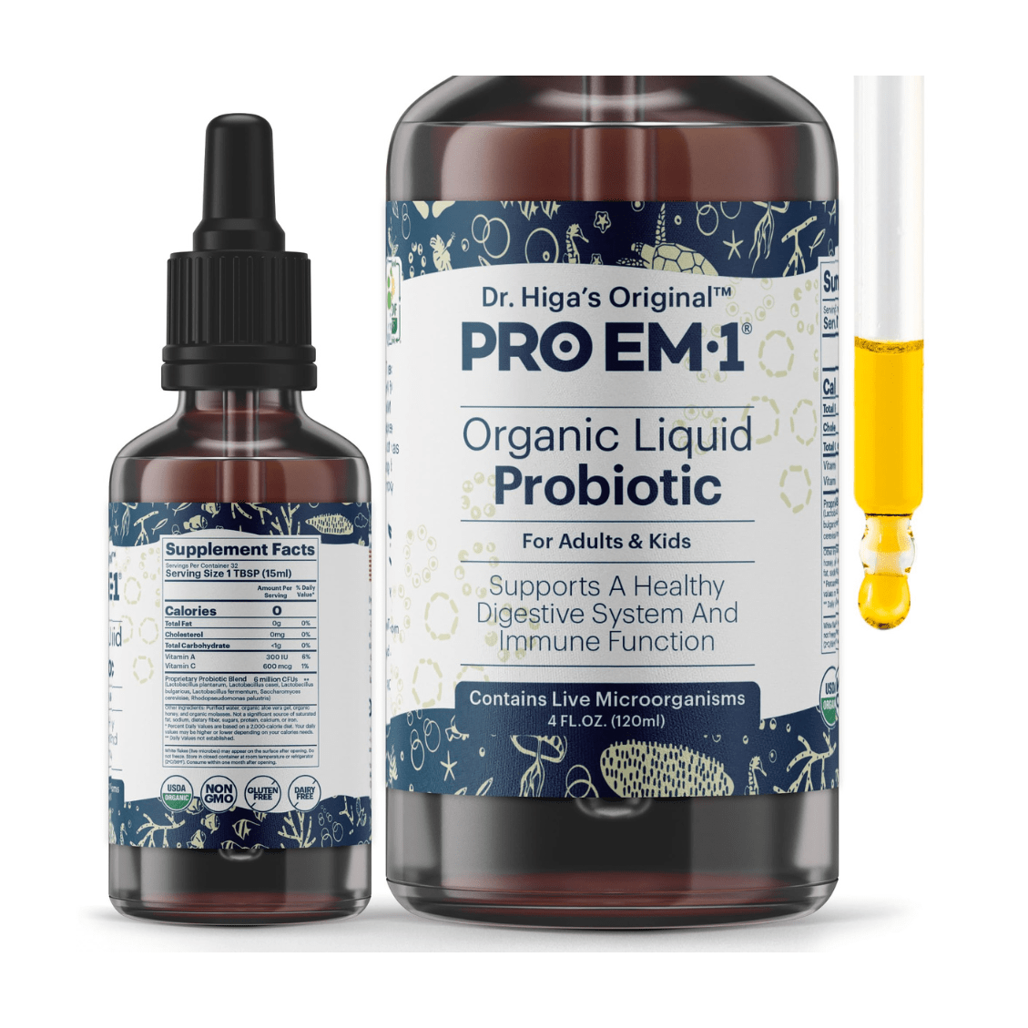 Probióticos líquidos para mujeres y hombres | Probiótico PRO EM-1 [vegano]