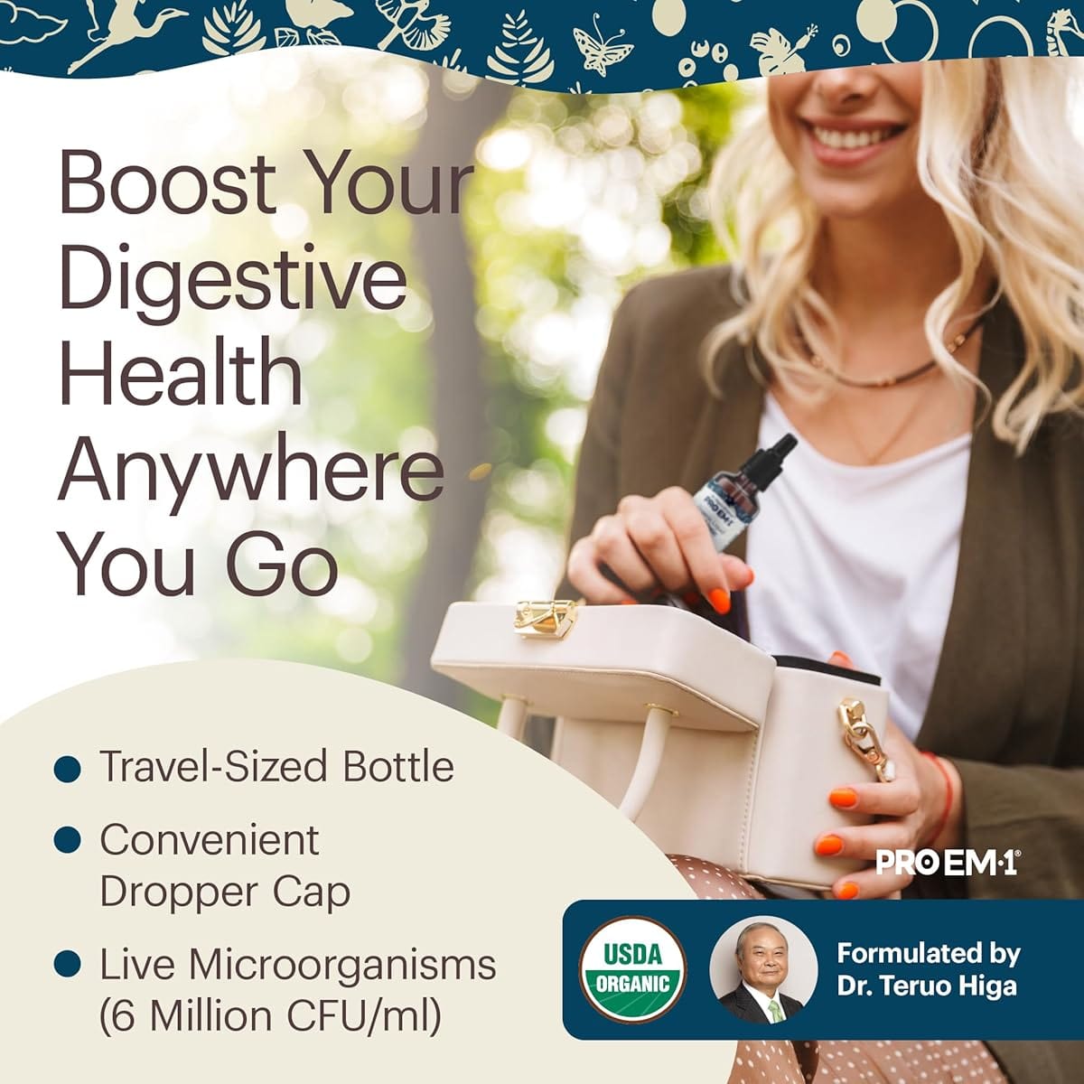 Probióticos líquidos para mujeres y hombres | Probiótico PRO EM-1 [vegano]