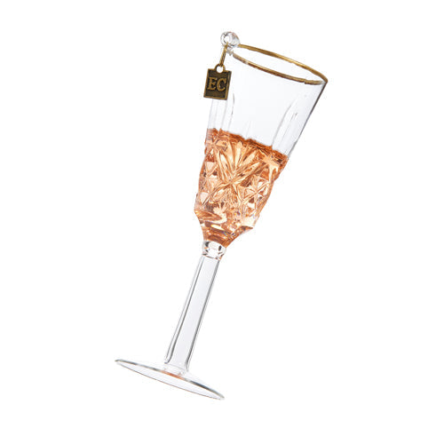 Pink Champange Ornament - Tampa Home & Garden Store