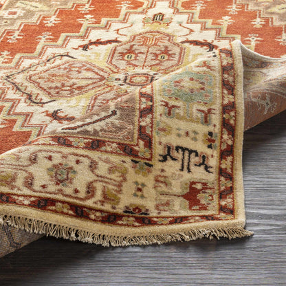 Texico area rug Boutique Rugs red ivory geometric medallion pattern on Tampa Home & Garden Store
