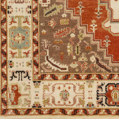 Texico Area Rug by Boutique Rugs with red, ivory and brown geometric pattern on Tampa Home & Garden Store