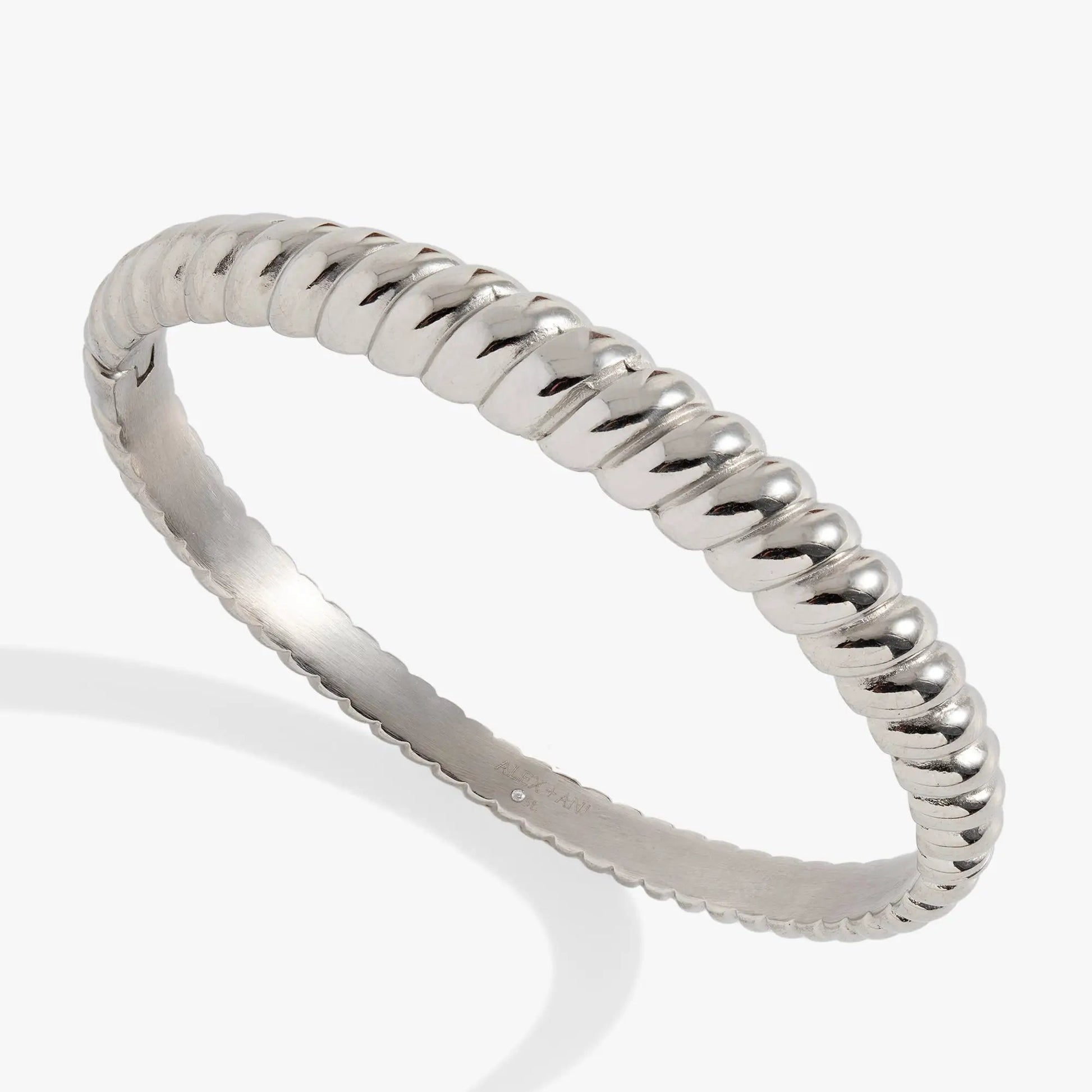 Stainless steel rope-textured bangle by ALEX AND ANI on Tampa Home & Garden Store