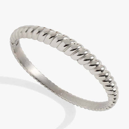Stainless steel rope-textured bangle by ALEX AND ANI on Tampa Home & Garden Store