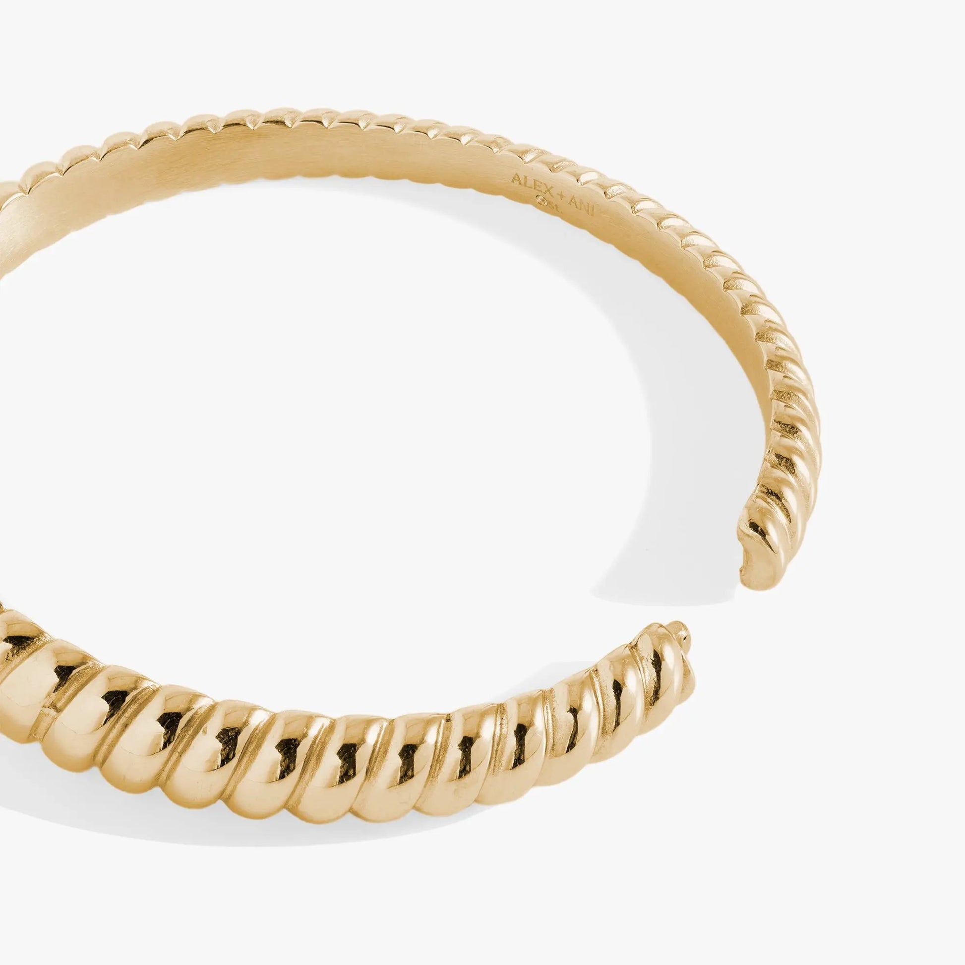 Stainless steel rope-textured gold-tone bangle by ALEX AND ANI on Tampa Home & Garden Store