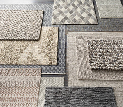 Argonne Area Rug by Boutique Rugs, clearance; neutral gray beige tones, multiple rugs on Tampa Home & Garden Store