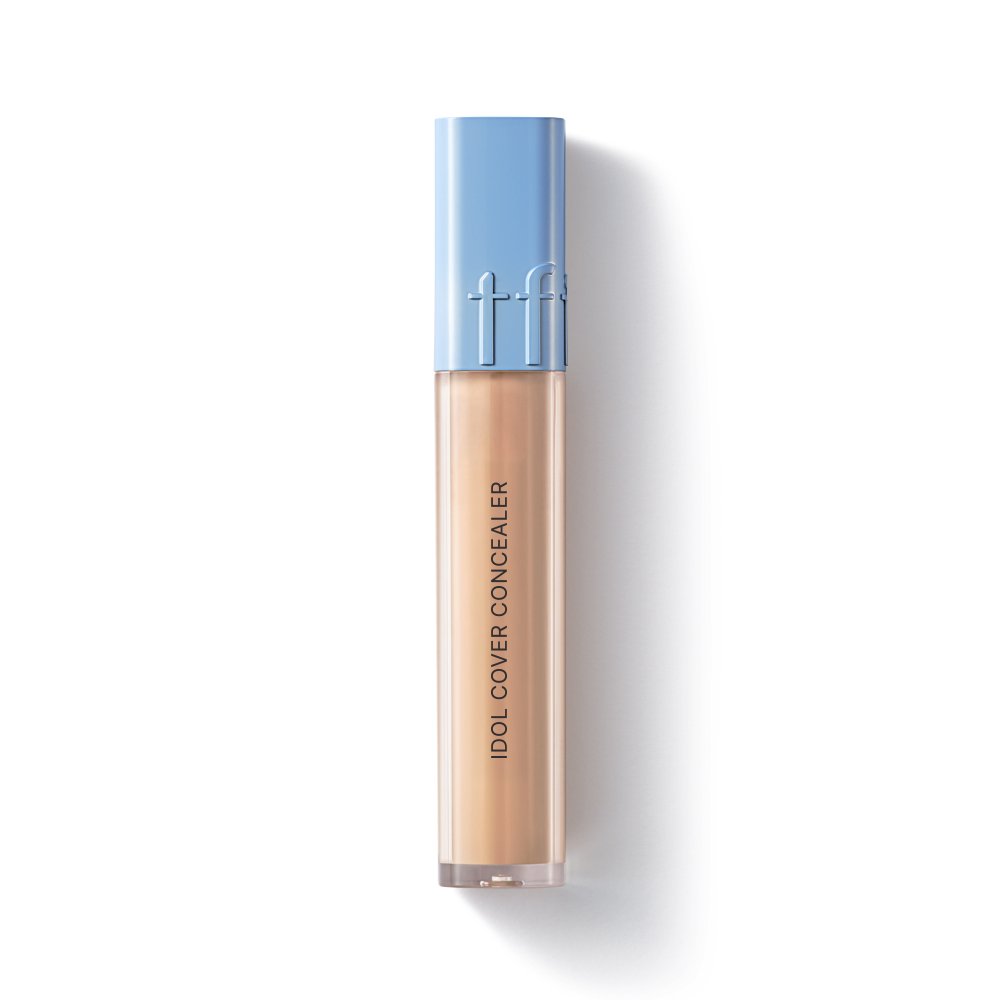 tfit Idol Cover Concealer tube in peach-beige shade with light blue cap by Seoulia on Tampa Home & Garden Store