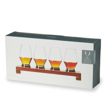 Crystal Tumbler Set and Wooden Flight Board