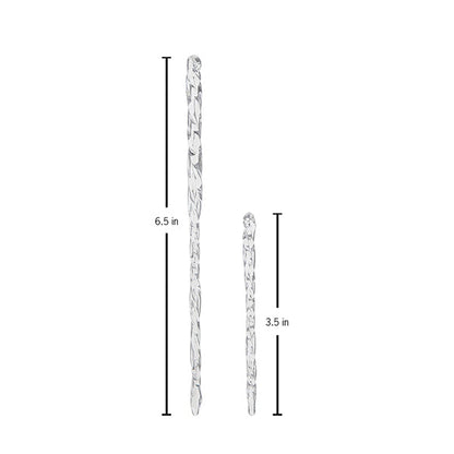 Clear Glass Icicles Ornaments