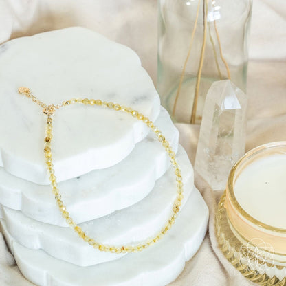 Citrine Abundance Anklet for Positive Vibes