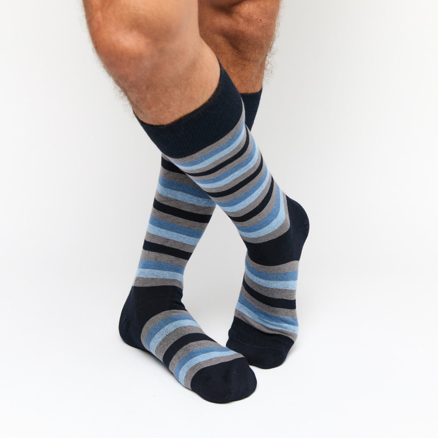 The Blues Dress Sock Bundle striped navy blue boardroom socks by DeadSoxy on Tampa Home & Garden Store