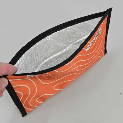 The Boil Buddy Ultralight Insulated Food Pouch orange with black trim foil interior Hilltop Packs on Tampa Home & Garden Store