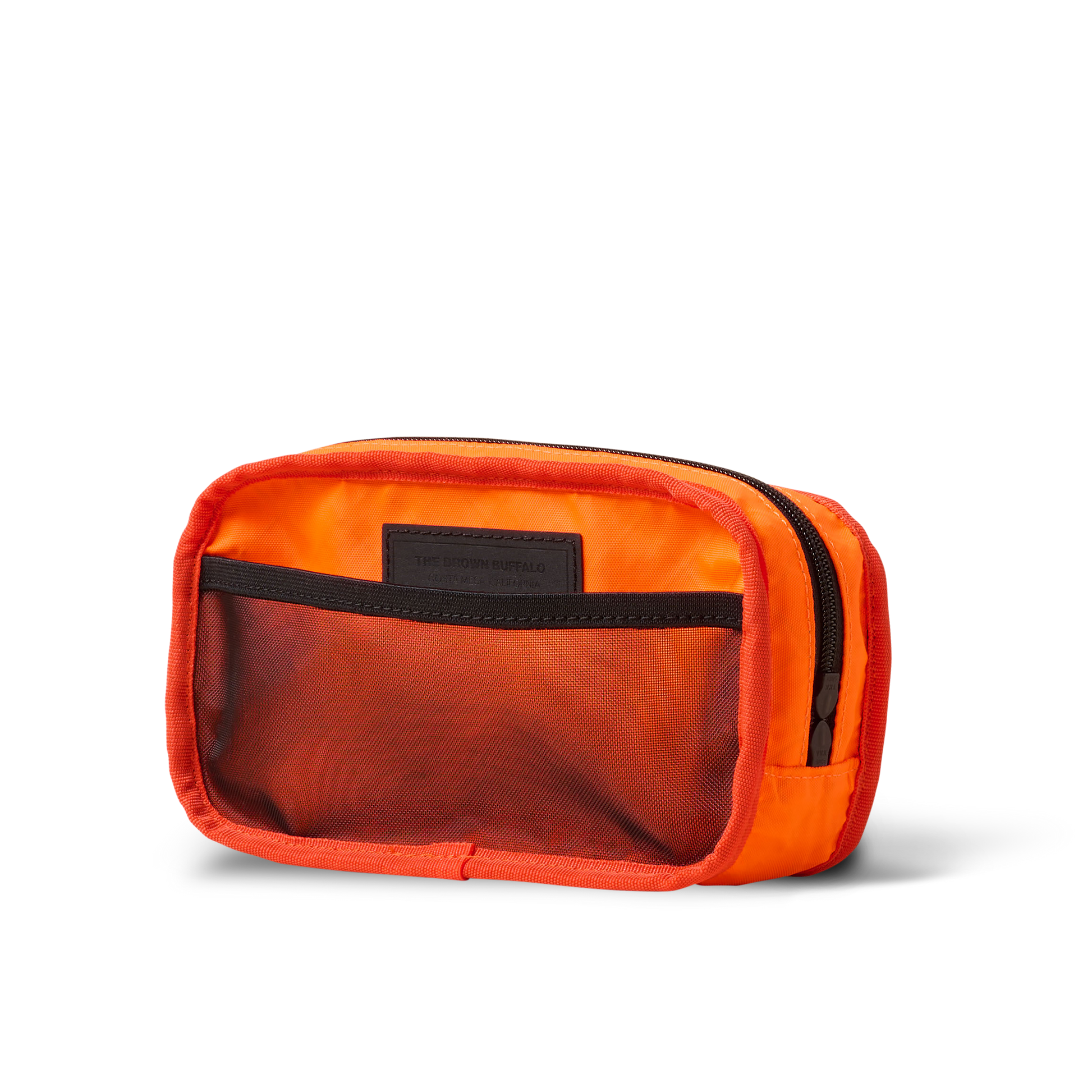 Conceal Waistpack orange with black strap, The Brown Buffalo brand patch visible on front on Tampa Home & Garden Store