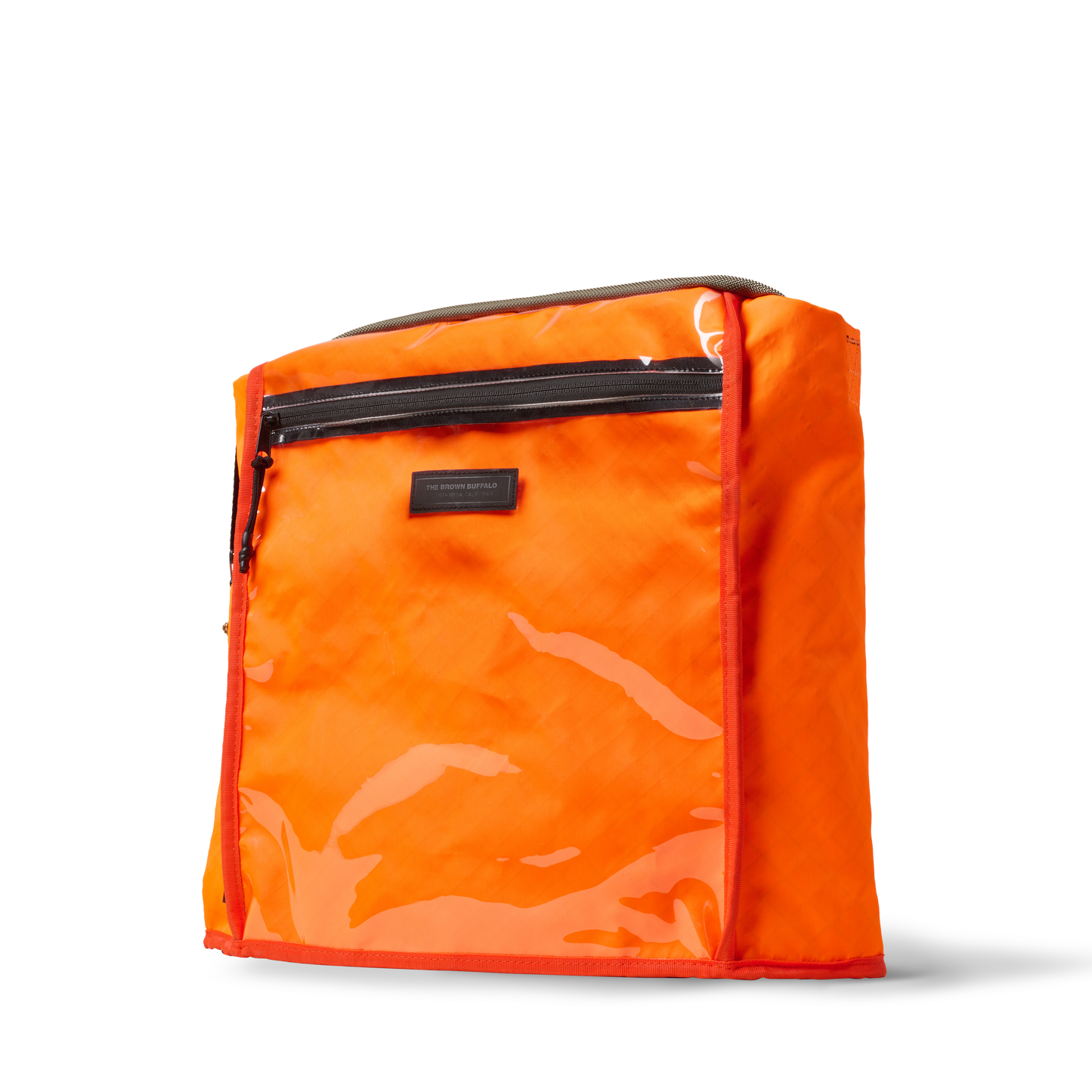 Conceal Tote orange tote bag with black zip pocket and The Brown Buffalo label on Tampa Home & Garden Store