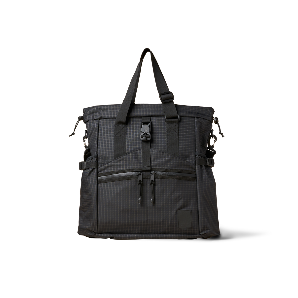 Conceal Tote bag by The Brown Buffalo in dark charcoal with black straps and front buckle on Tampa Home & Garden Store