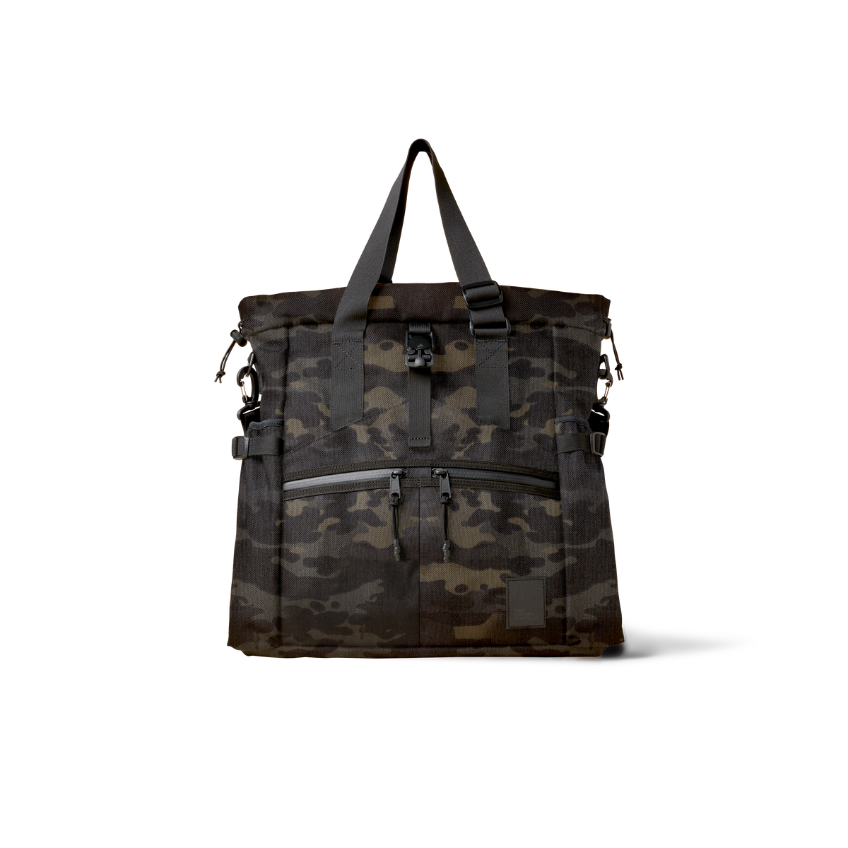 Conceal Tote camouflage tote bag with rugged straps and front buckle by The Brown Buffalo on Tampa Home & Garden Store