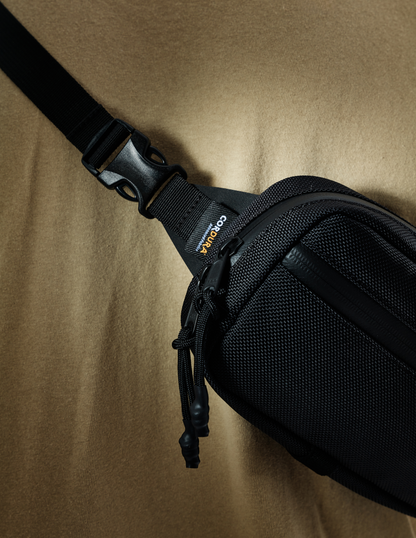 Conceal Waistpack black fanny pack with adjustable strap and buckle by The Brown Buffalo on Tampa Home & Garden Store