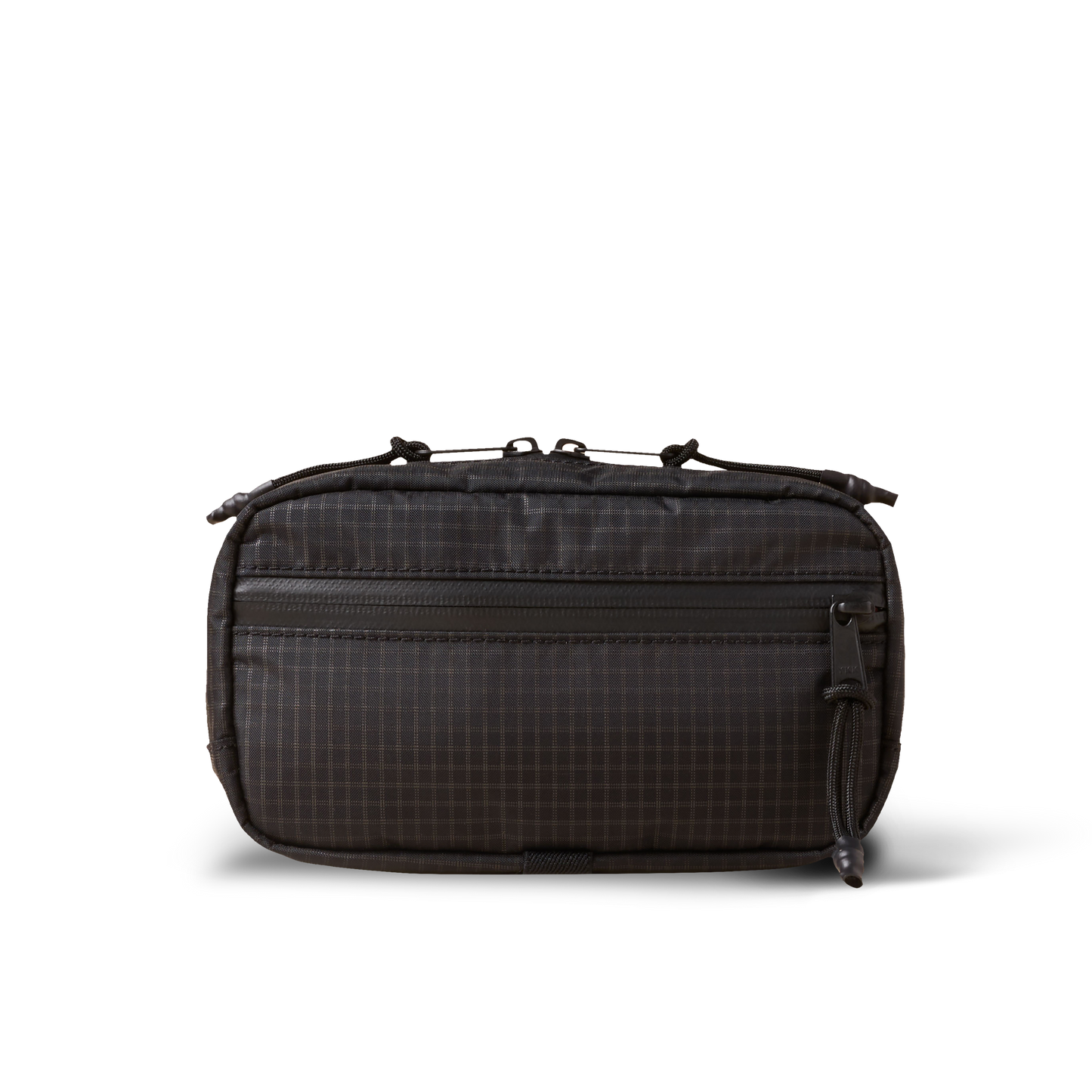 Conceal Waistpack by The Brown Buffalo, black plaid fabric fanny pack with zipper on Tampa Home & Garden Store
