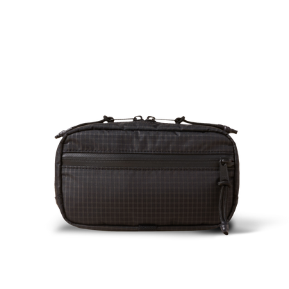 Conceal Waistpack by The Brown Buffalo, black plaid fabric fanny pack with zipper on Tampa Home & Garden Store