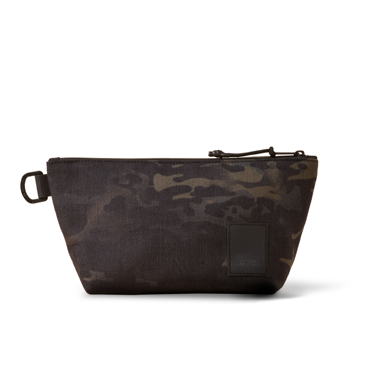 Dopp Kit camouflage canvas bag with leather patch The Brown Buffalo on Tampa Home & Garden Store