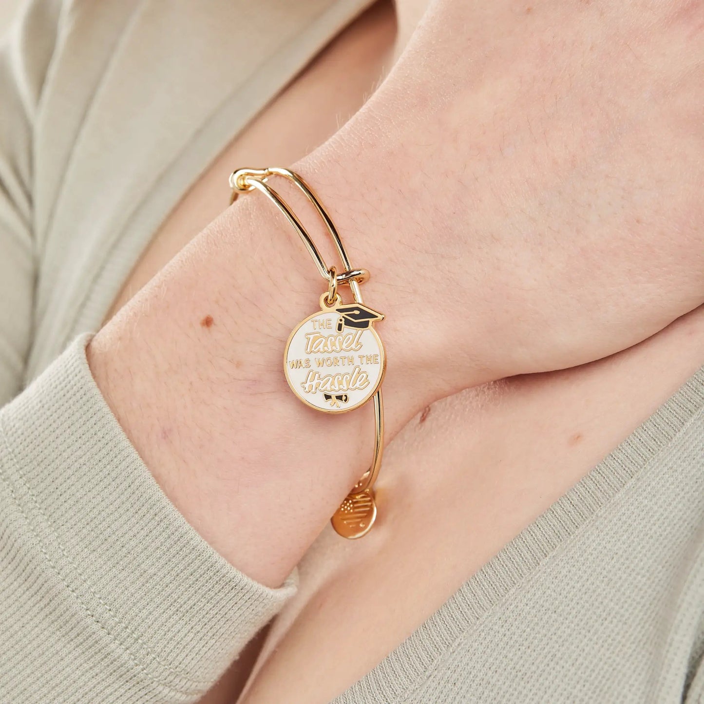 the Tassel Was Worth the Hassle Charm Bangle