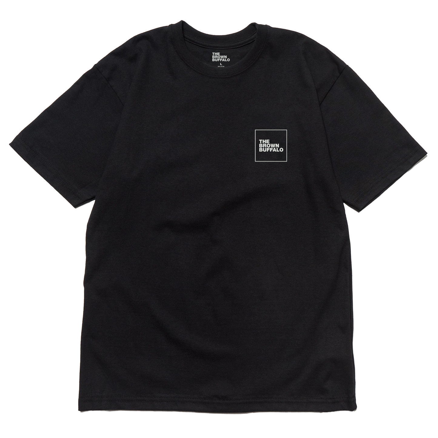 TBB Logo T-Shirt black short sleeve shirt with white square chest logo The Brown Buffalo on Tampa Home & Garden Store